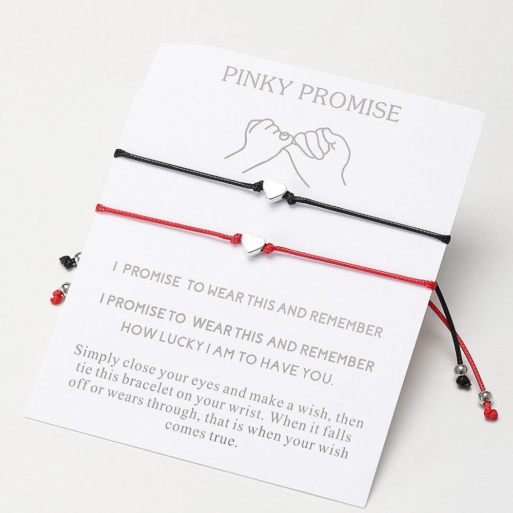 Bracelets Couple Cœur Meilleurs Amis - Bijoux Faits Main Ajustables