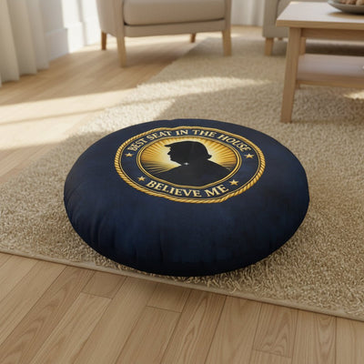 Best Seat in the House Floor Cushion – Political Parody Design