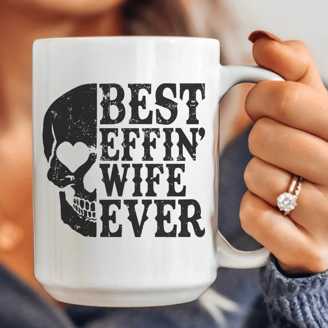 Best Wife Ever Skull Ceramic Mug 15 oz - Korvel