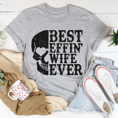 Camiseta de calavera "La mejor esposa del mundo"