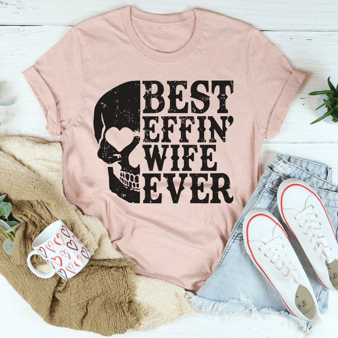 Camiseta de calavera "La mejor esposa del mundo"