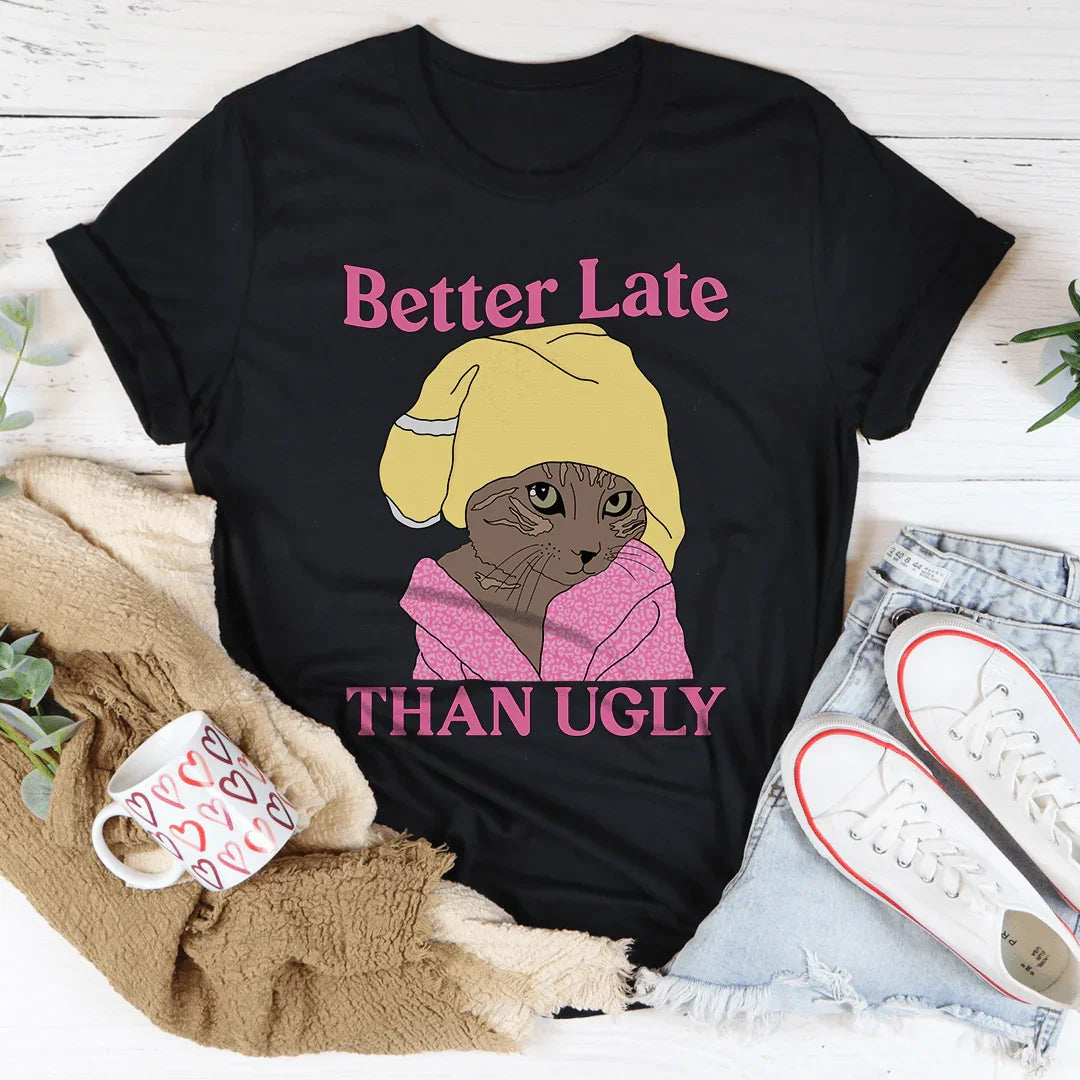 Mejor Tarde Que Fea Camiseta de Gato