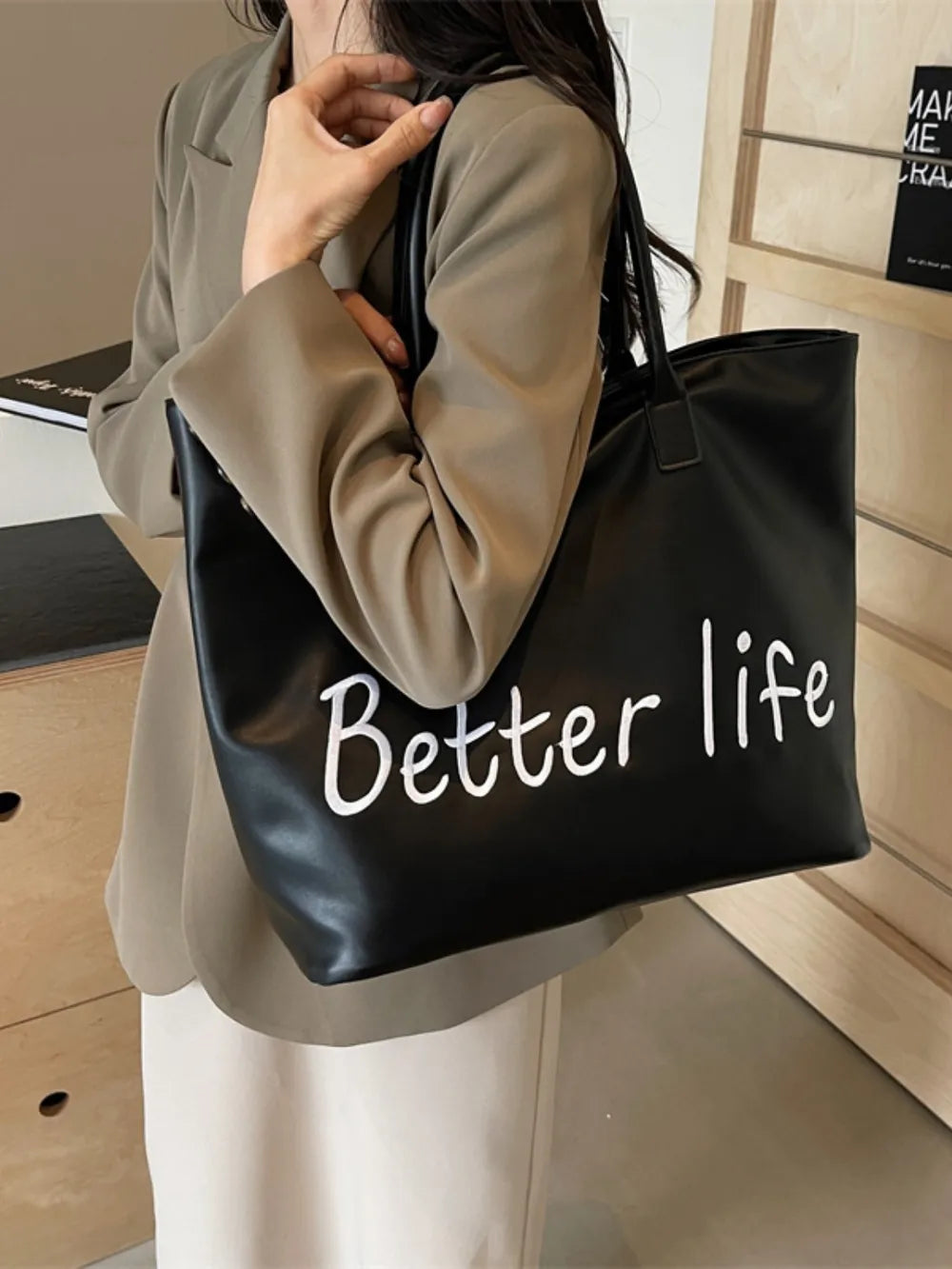 Bolso Tote de PU de Cuero Premium para la Elegancia Diaria