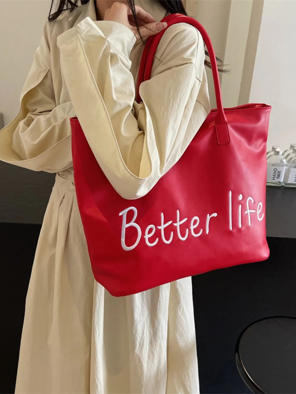 Bolso Tote de PU de Cuero Premium para la Elegancia Diaria
