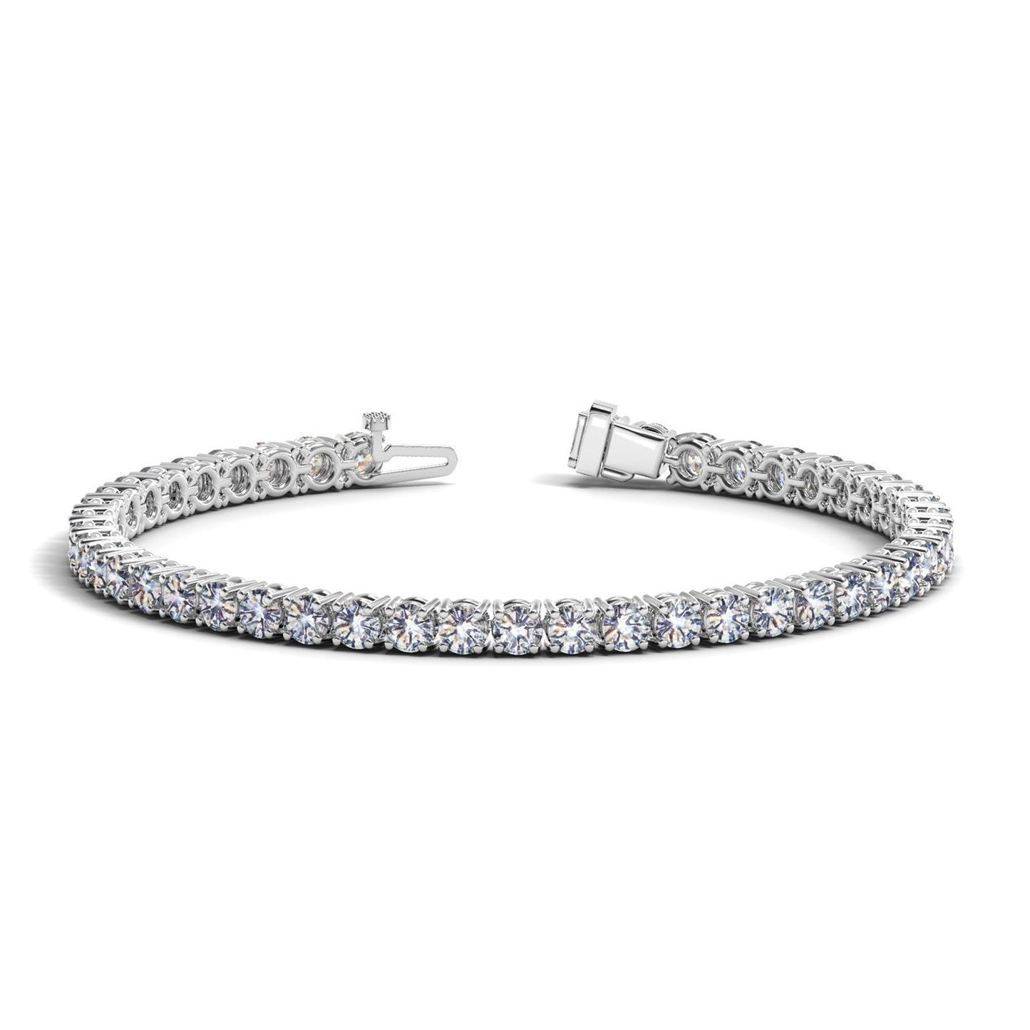 Pulsera de Tenis de Diamantes Crecidos en Laboratorio de Oro Blanco de 14k - 8 cctw
