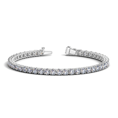 Bracelet de tennis en diamant cultivé en laboratoire en or blanc 14k - 8 cctw