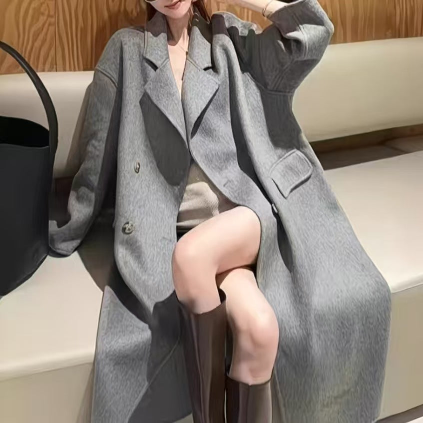 Manteau en laine double face - Style long et longueur étendue
