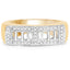 14K Yellow Gold Plated 0.19 Carat White Diamond Sterling Silver Ring