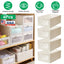 4-Piece Foldable Linen Storage Bins with Clear Window