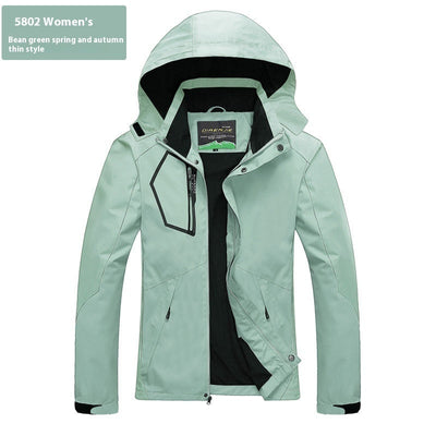 Men's and Women's Plus Size Breathable Waterproof Jacket