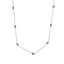 Collier en Argent Sterling avec Diamants Bleus