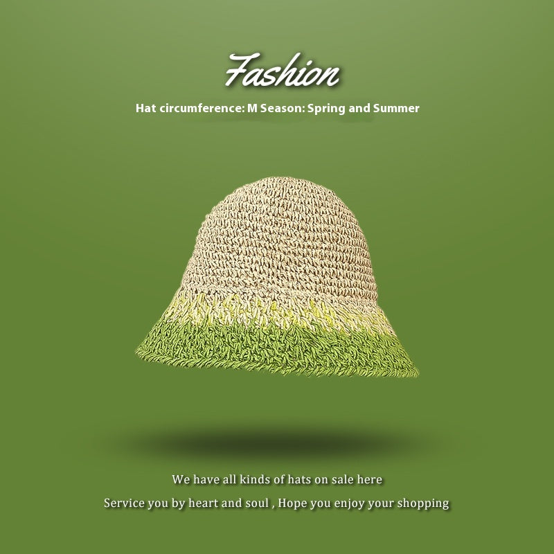 Beach Green Sun Hat - Stylish & Foldable for Summer