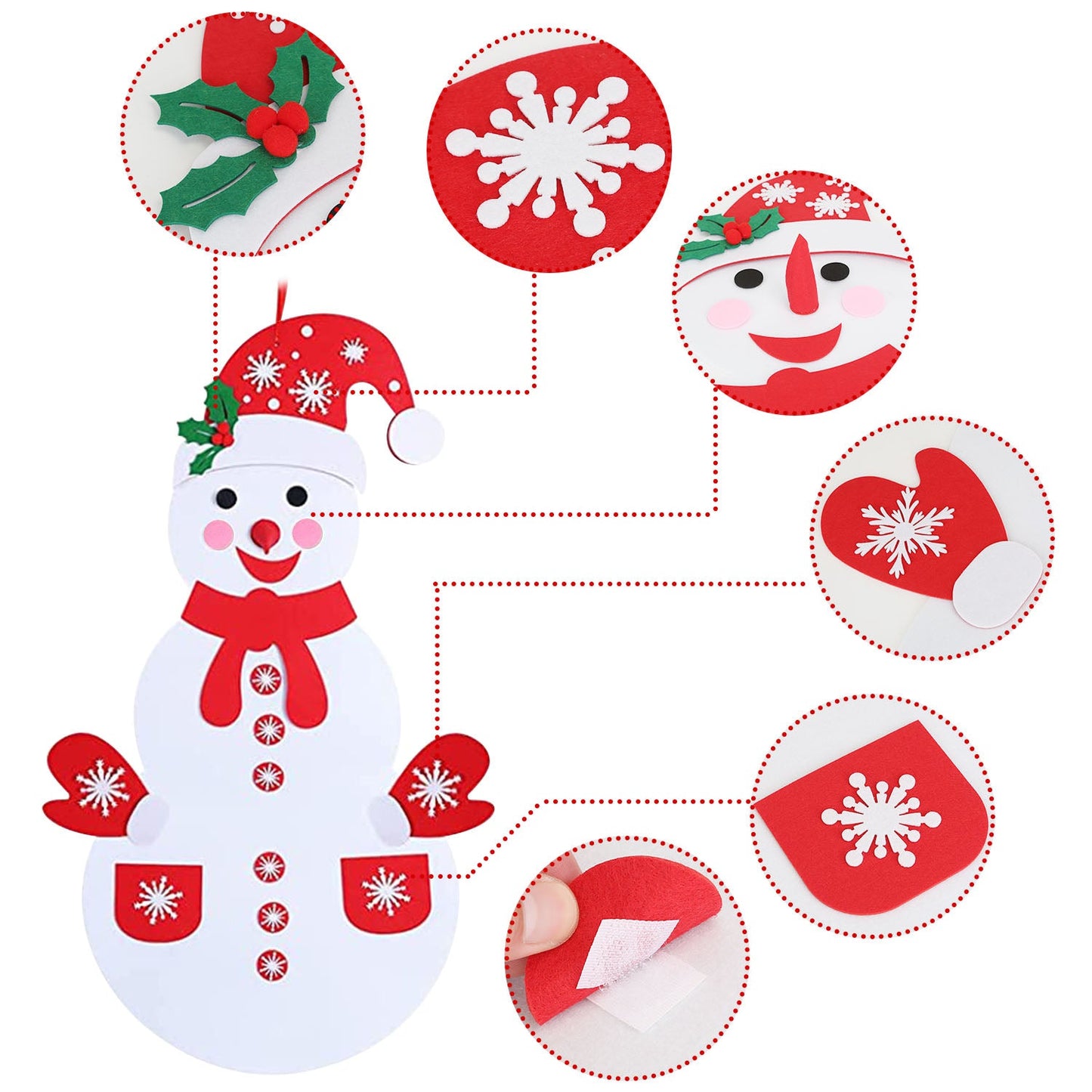 Juego de Muñeco de Nieve de Fieltro GBruno
