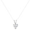 Collar de Pendant de Diamante Creado en Laboratorio en Forma de Corazón de Oro Blanco de 14K