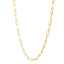 Collier en chaîne en papier clip long en or jaune 14 carats