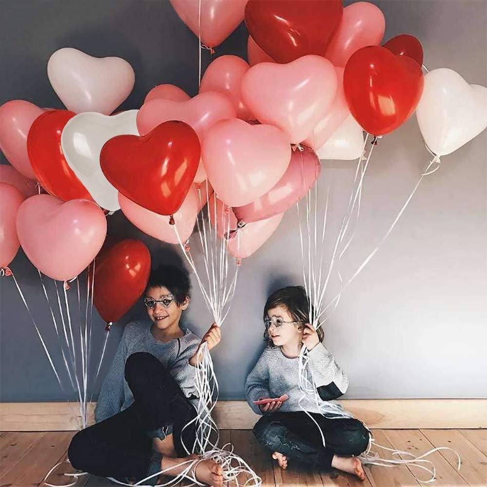 100-Piece Heart Shaped Balloons for Every Celebration