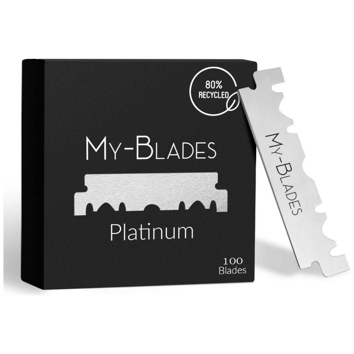My-Blades Platinum Single Edge Razor Blades - 100 Count