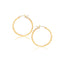 14k Yellow Gold Polished Hoop Earrings - 40mm