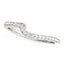 Banda de Boda de Diamante Redondo con Diseño Curvado en Oro Blanco de 14k
