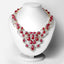 Elegant 160.14 Carat Ruby & Diamond Necklace in Sterling Silver
