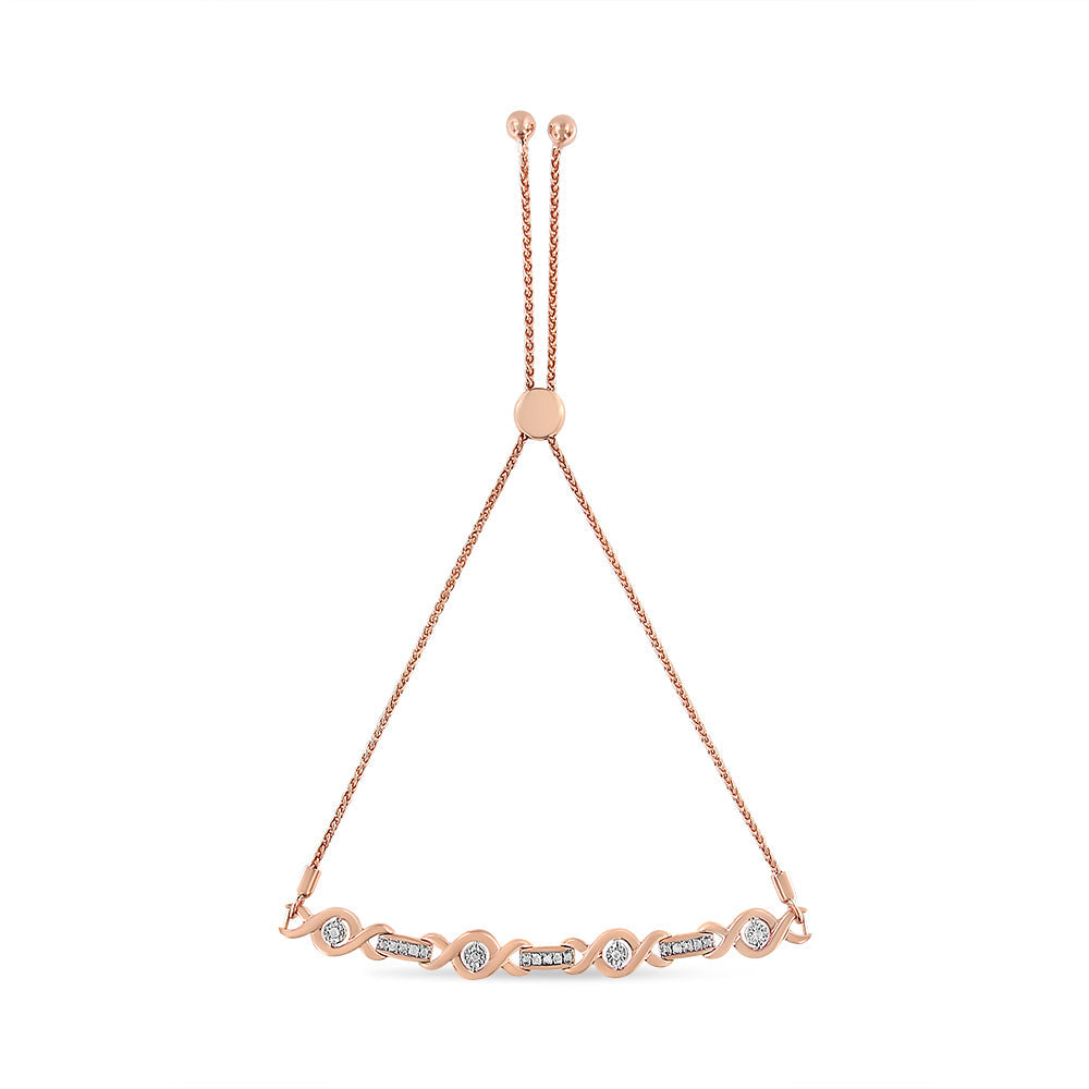 Bracelet Bolo Ajustable en Argent Sterling Plaqué Or 14K