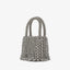 Dual-Color Amber Acrylic Cat-Eye Bead Hand-Braided Bag