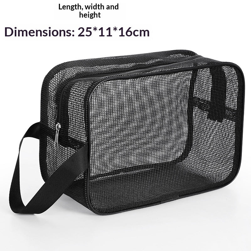 Trousse de toilette en maille pour hommes pour le stockage des articles de bain