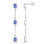 Boucles d'oreilles en argent sterling avec tanzanite véritable de 1,98 carat