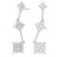 14K White Gold Princess Cut Diamond Earrings