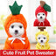Manteau d'hiver pour chien à thème fruité