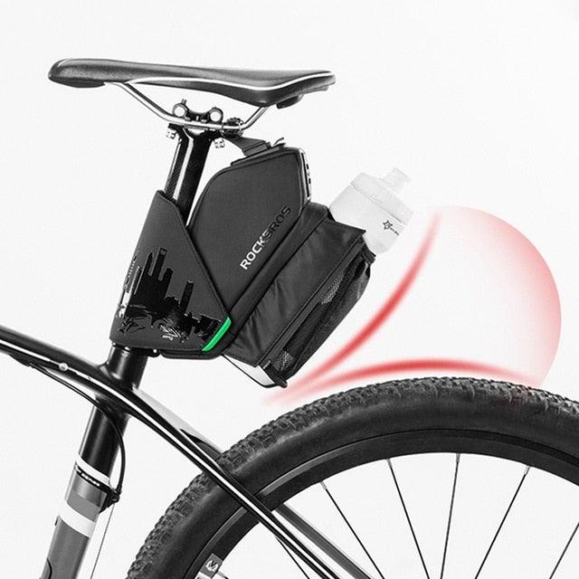 Durable Reflective Bicycle Bag with Water Bottle Holder
