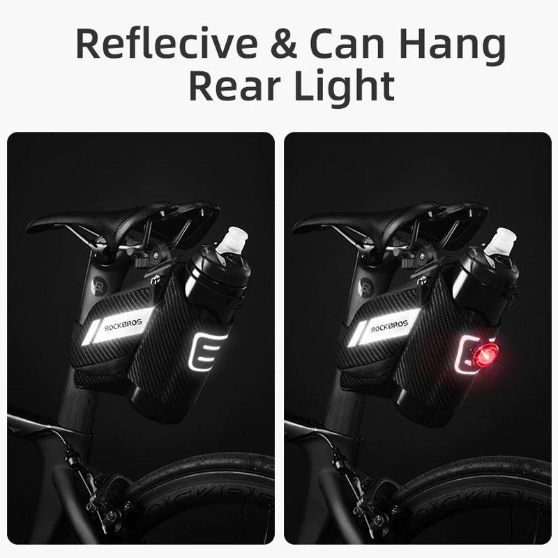 Durable Reflective Bicycle Bag with Water Bottle Holder