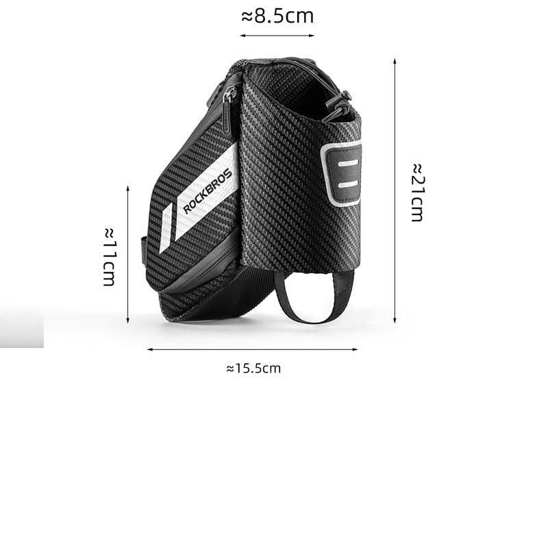 Durable Reflective Bicycle Bag with Water Bottle Holder