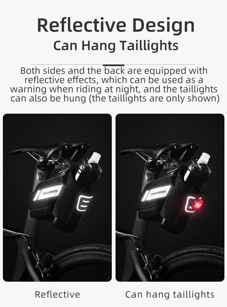 Durable Reflective Bicycle Bag with Water Bottle Holder