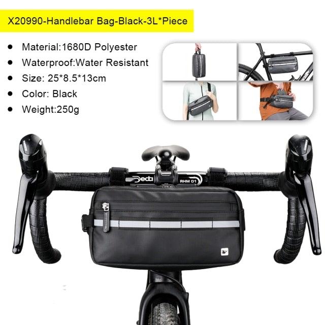 Sacoche de guidon de vélo étanche premium - Grande capacité