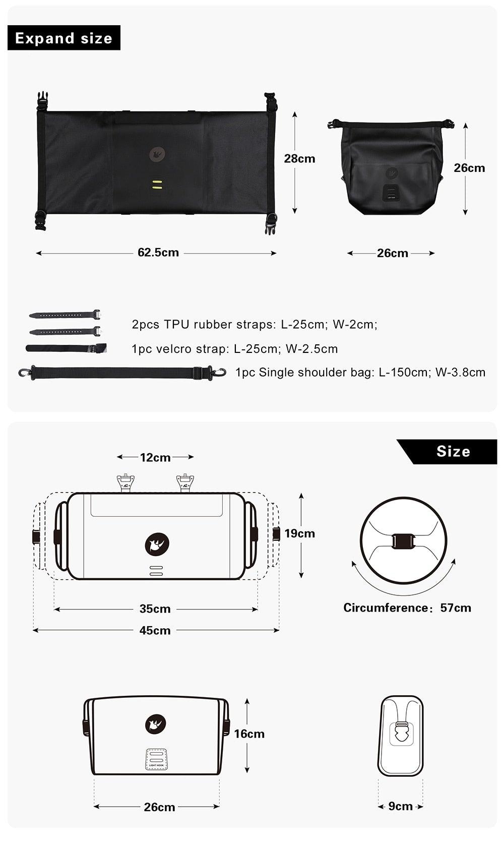 Sacoche de guidon de vélo étanche premium - Grande capacité