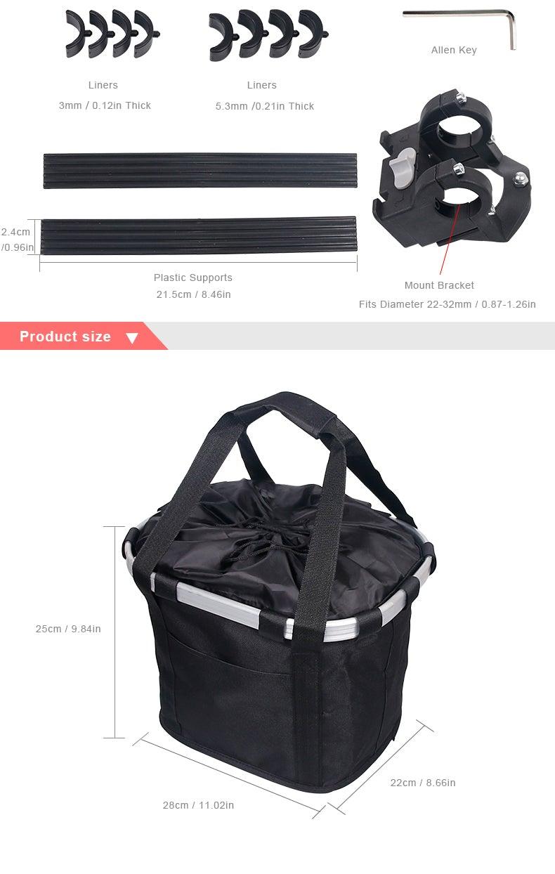 Premium Detachable Bicycle Basket for Easy Carrying