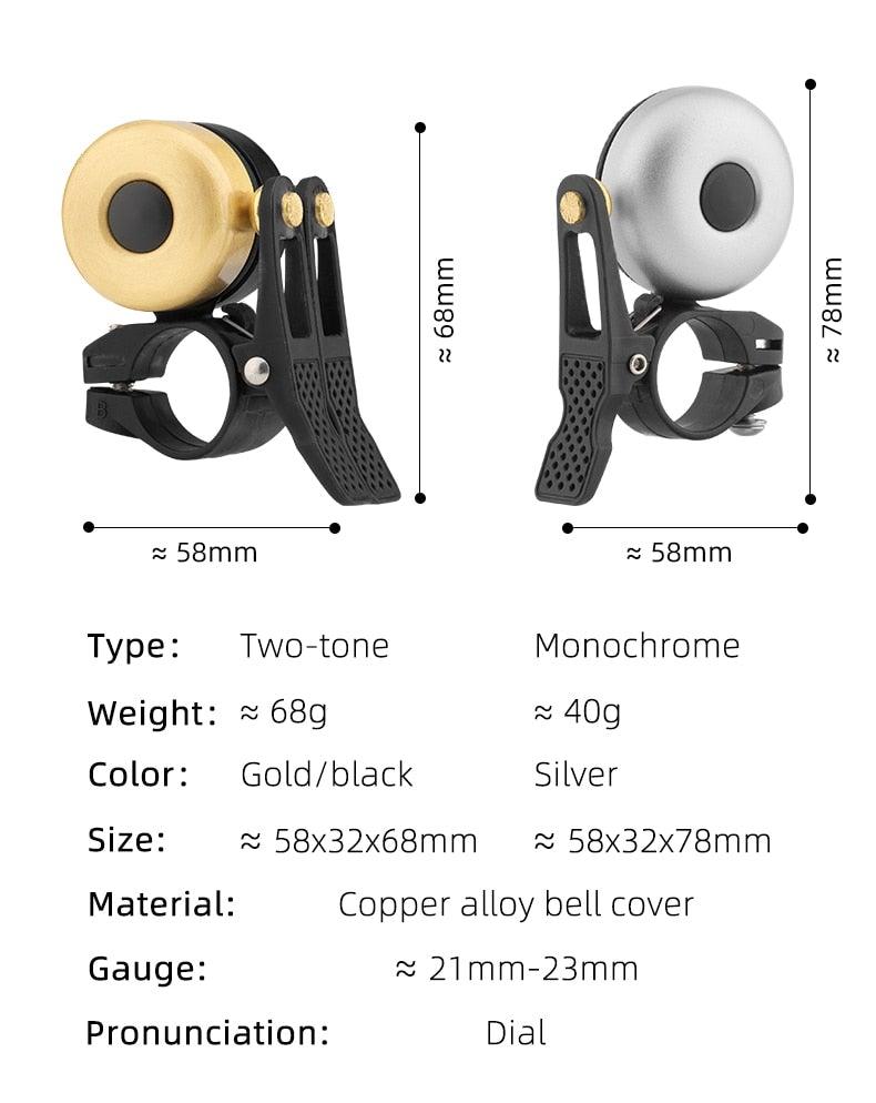 Classic Metal Bicycle Bell - Loud & Clear Cycling Horn for All Bikes - Korvel