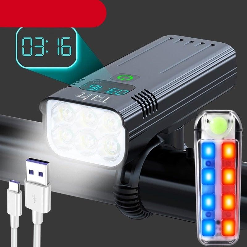 Rechargeable LED Bicycle Headlight with Power Bank Function