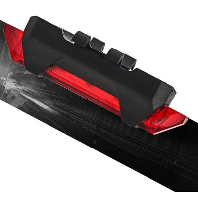 Luz trasera LED recargable por USB para bicicleta - Impermeable y brillante