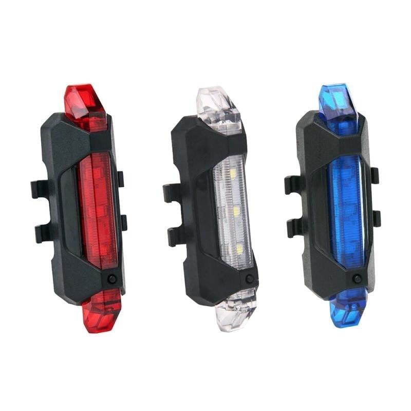 Luz trasera LED recargable por USB para bicicleta - Impermeable y brillante
