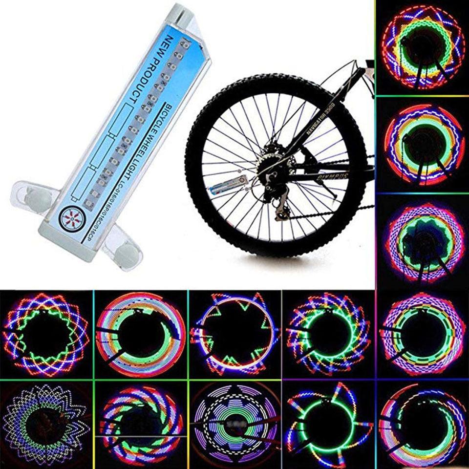 Lumière de rayon de vélo LED avec 32 motifs pour une visibilité accrue