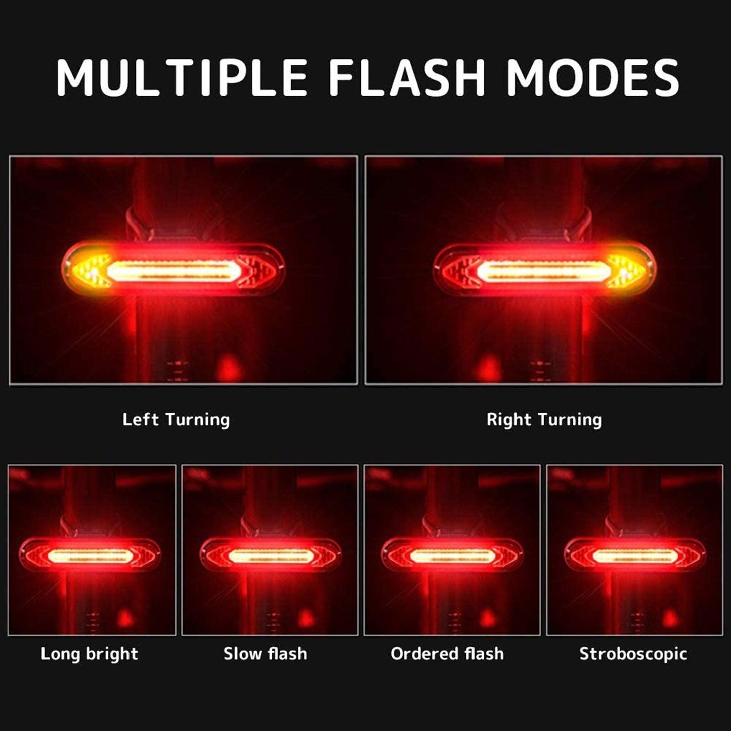 USB Rechargeable Bicycle Turn Signal Taillight
