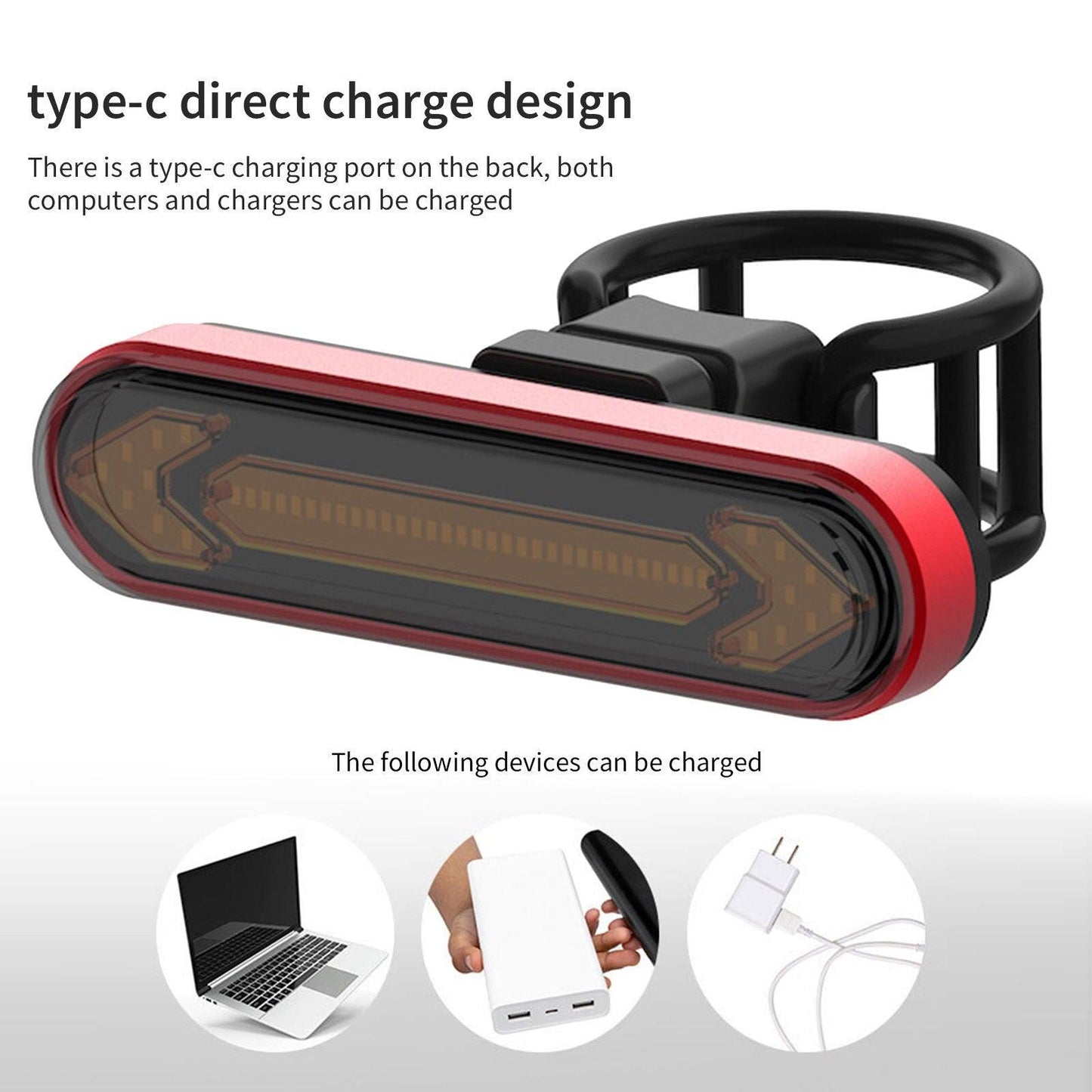 USB Rechargeable Bicycle Turn Signal Taillight