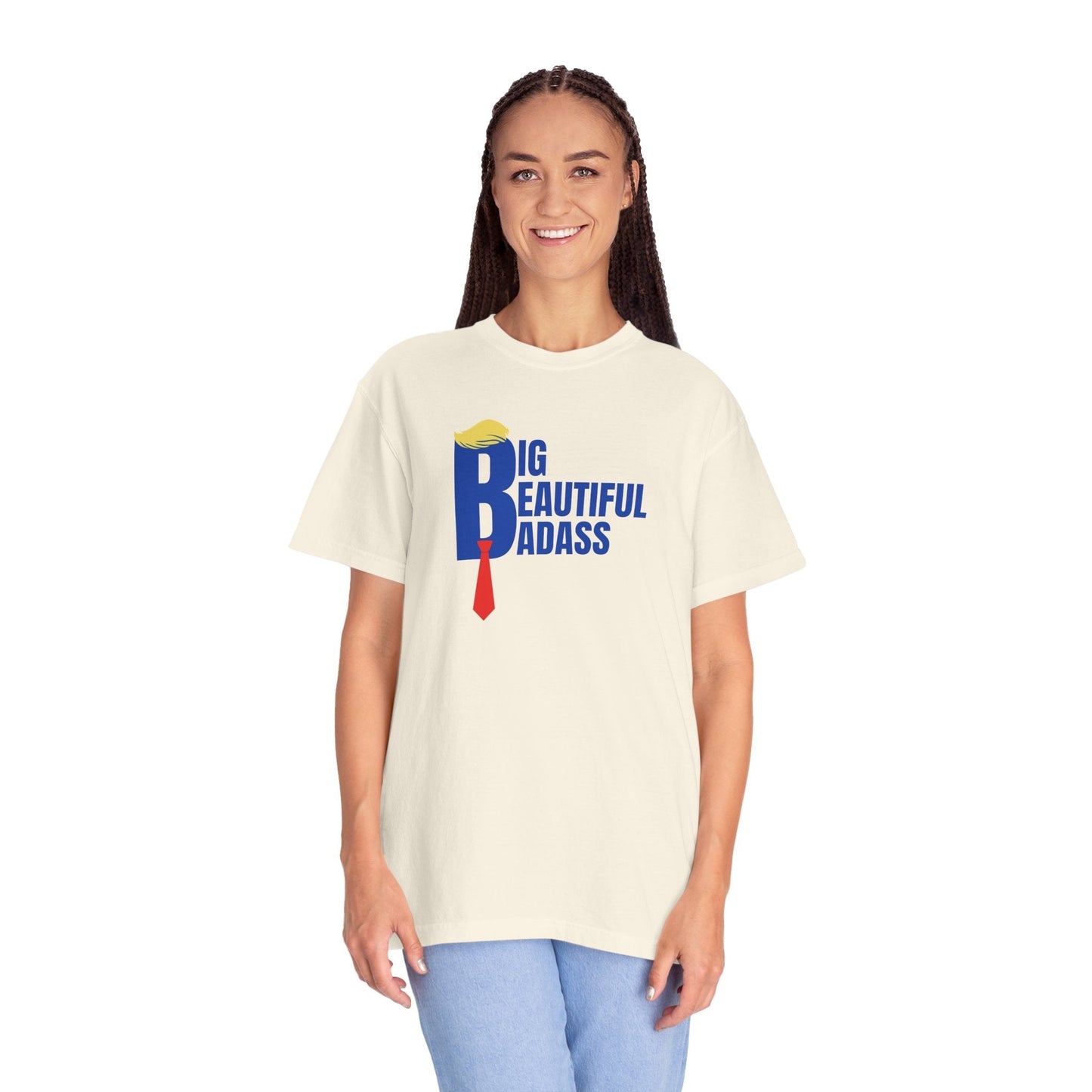 Gran Camiseta Unisex Teñida a la Prenda Big Beautiful Badass