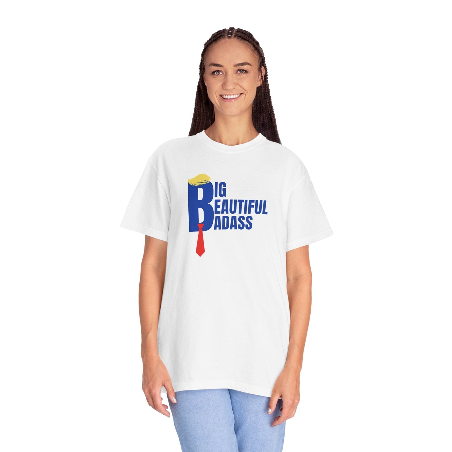 Gran Camiseta Unisex Teñida a la Prenda Big Beautiful Badass