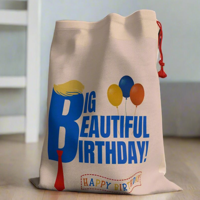 Gran hermosa bolsa de regalo de cumpleaños para celebraciones memorables