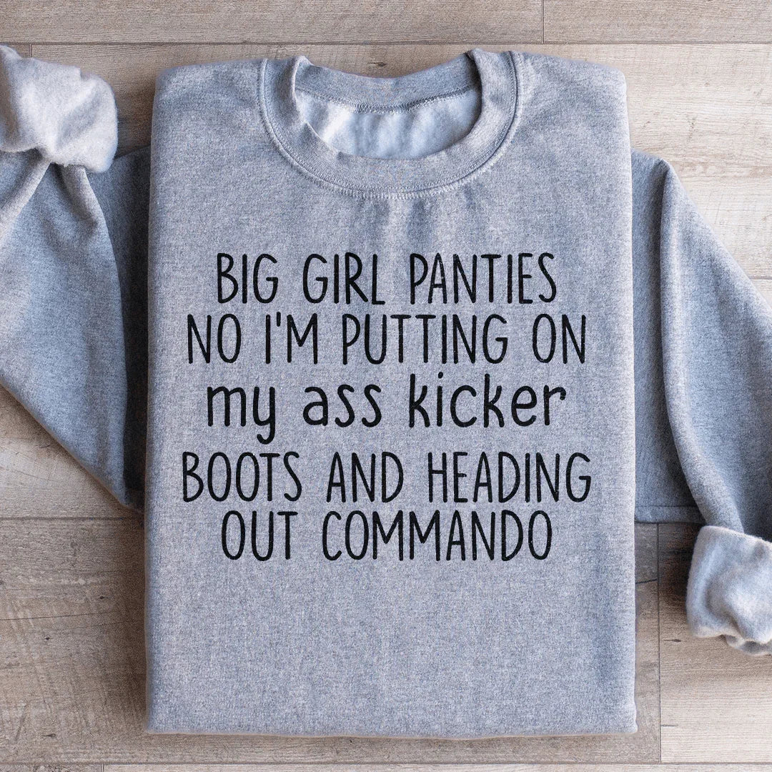 Sudadera con bragas de niña grande