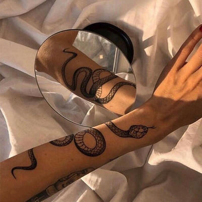 Big Size Black Snake Temporary Tattoo Stickers