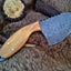 Premium Damascus Steel Gut Hook Skinning Knife – 9 Inch with Olive Wood Handle - Korvel